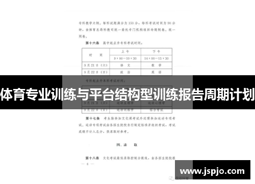 体育专业训练与平台结构型训练报告周期计划